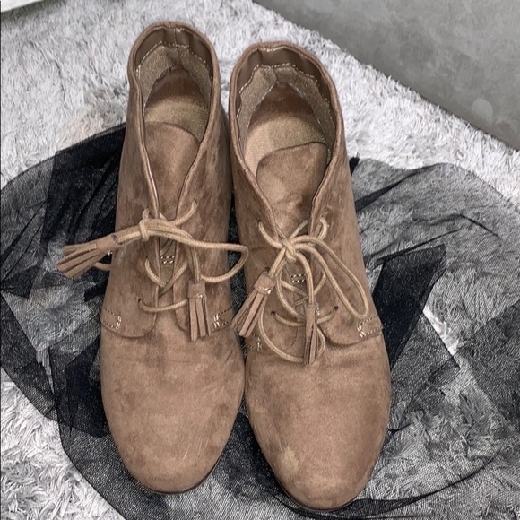 Dr Scholl’s Suede lace up ankle wedges - Picture 7 of 15